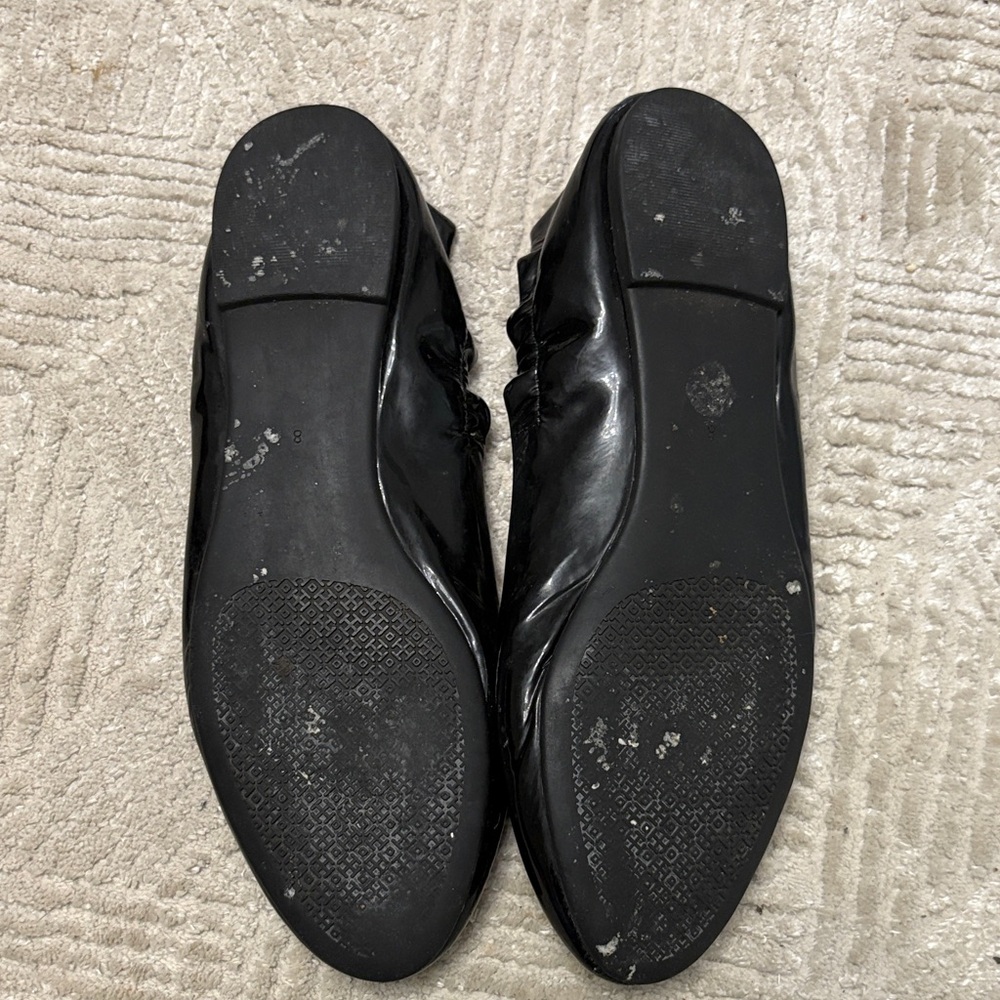 Tory Burch Black Patent Leather Flats - Picture 2 of 2